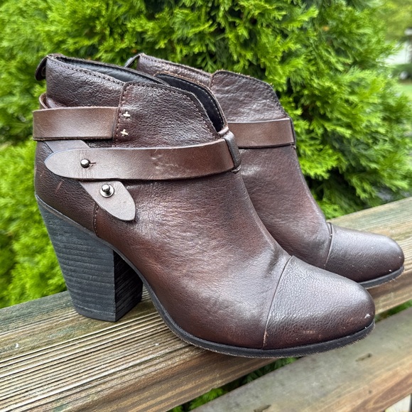 Black rag and bone harrow leather boots brown size 7.5 or EU38 - Picture 1 of 7
